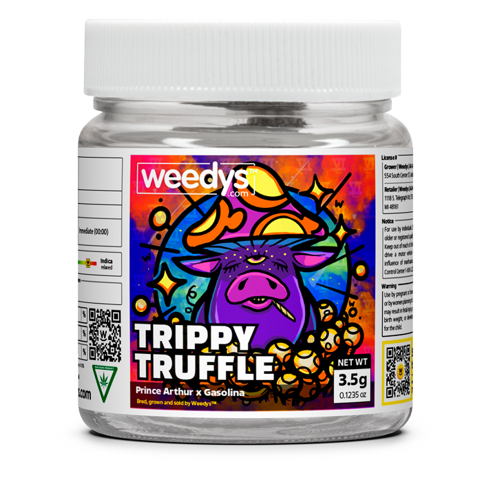 Weedys Trippy Truffle Jar Label