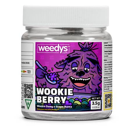 Weedys Wookie Berry Jar Label