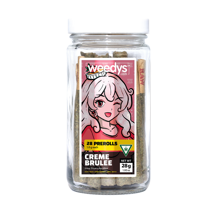 Weedys Creme Brulee Preroll Jar Weedys Creme Brulee Preroll Jar