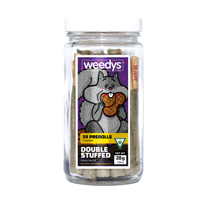 Weedys Double Stuffed Preroll Jar