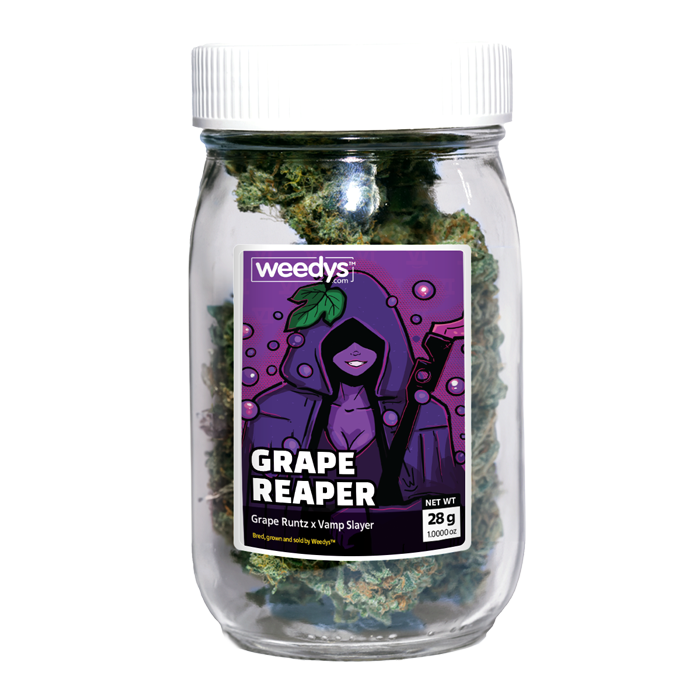 Weedys Grape Reaper Stash Jar Weedys Grape Reaper Stash Jar
