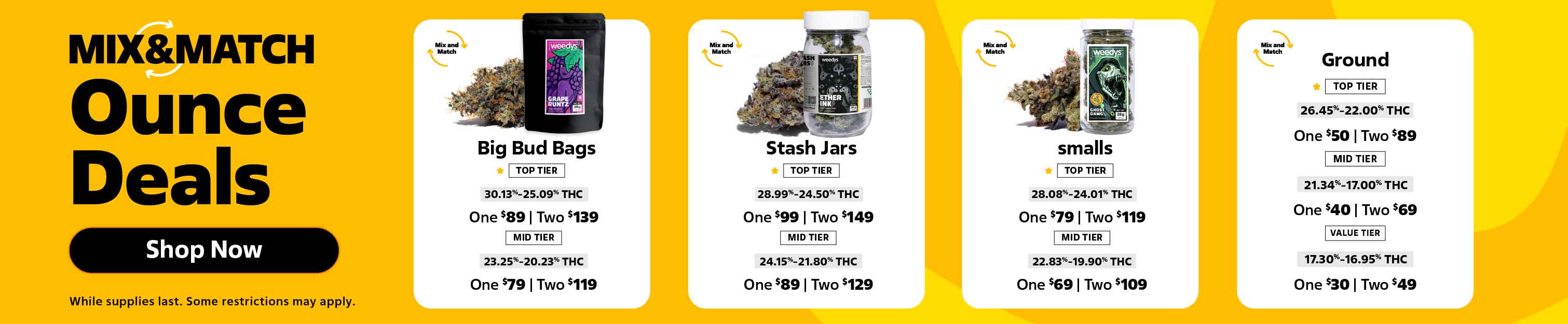 Weedys Ounce Deals Desktop Banner update