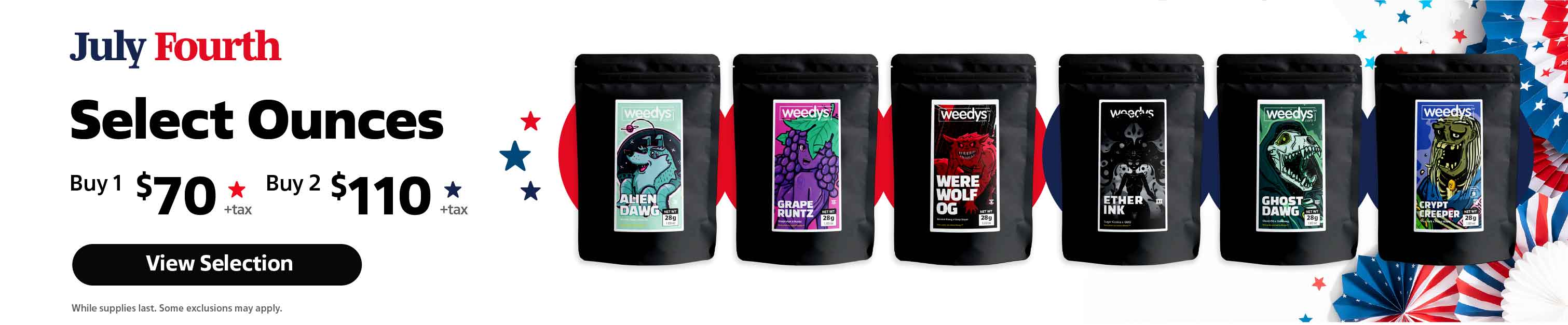 Select Ounces Desktop Banner July Fourth