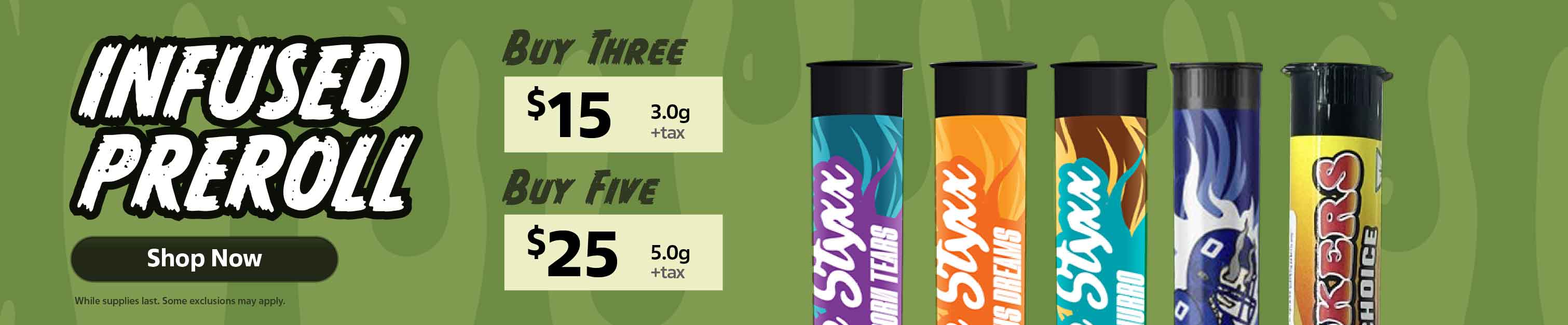 Weedys Infused Preroll Desktop Banner