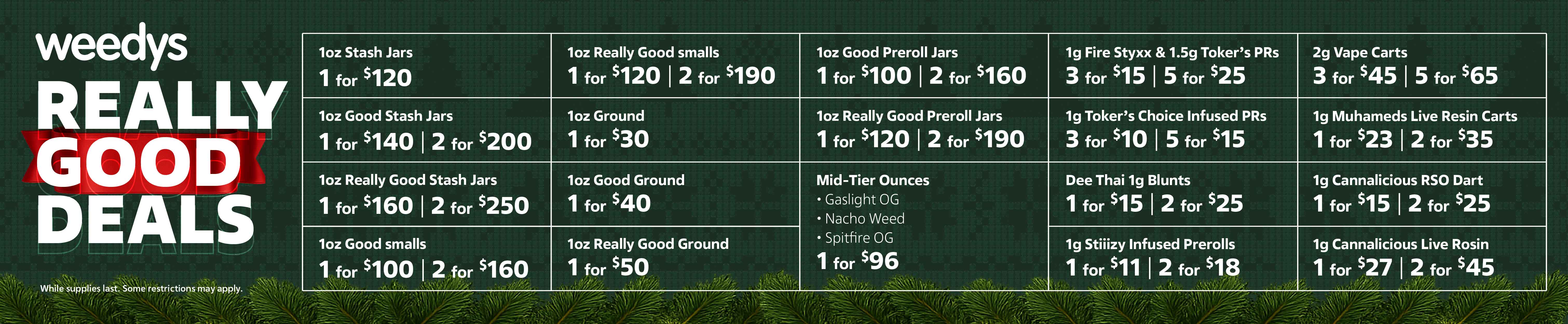 Weedys Deals Desktop Banner 1223