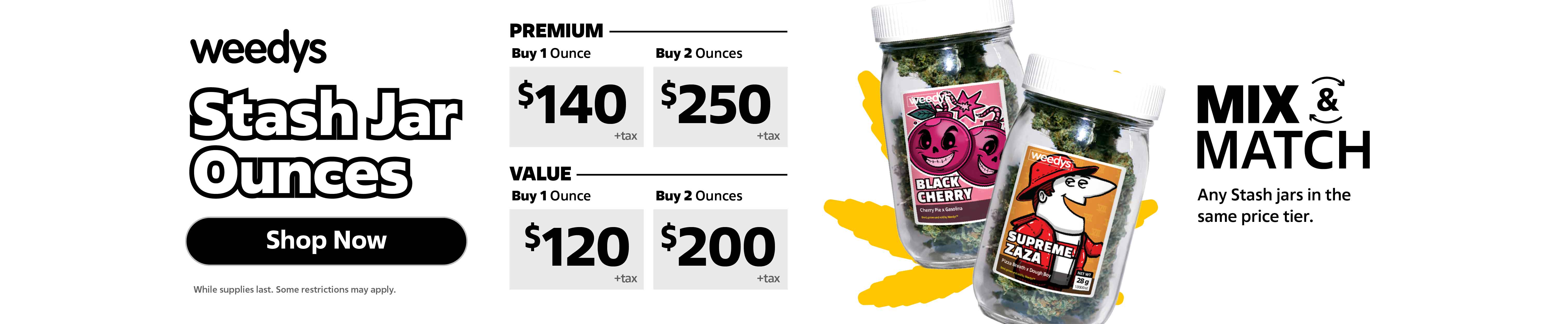 [WEEDYS] Banners default StashJars 2026 desktop