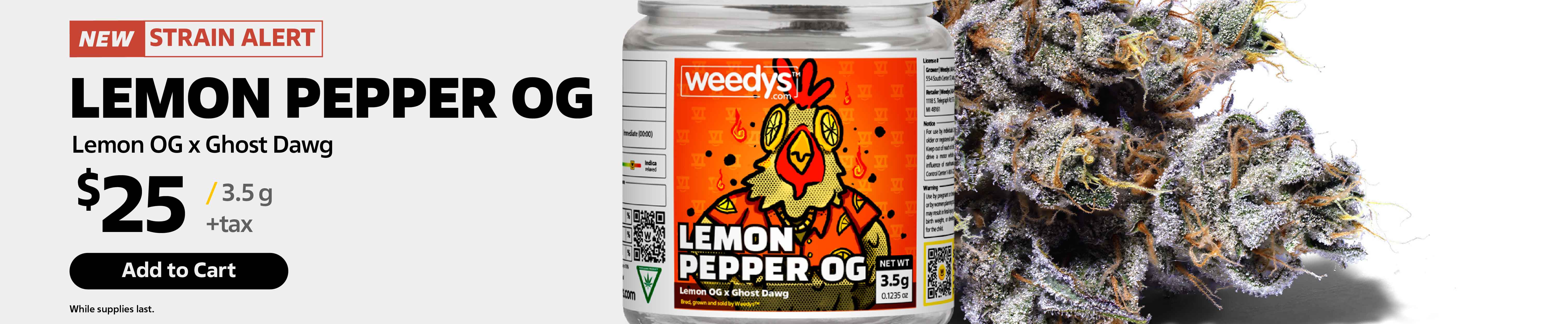 Weedys Lemon Pepper OG Desktop Banner