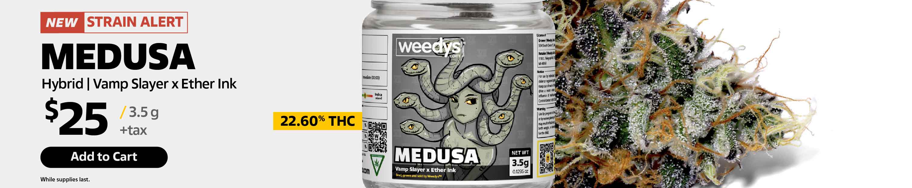 Weedys Medusa Desktop Banner