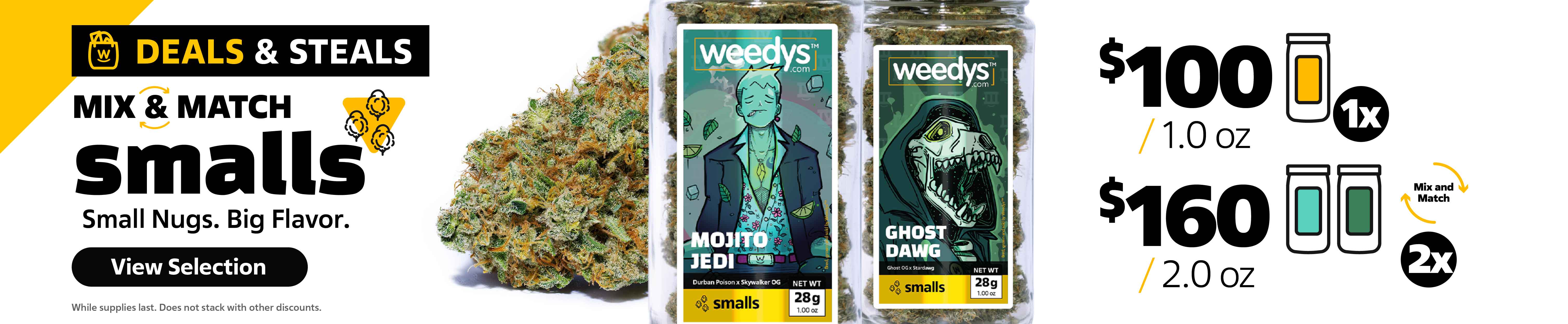 Weedys Mix and Match Smalls New Jars Desktop Banner