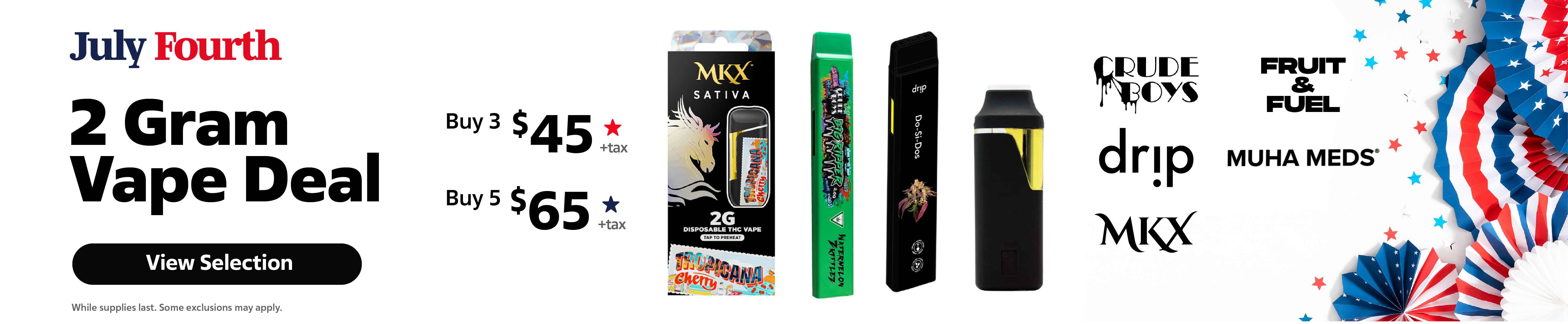 2g Vape Deal Desktop Banner July Fourth v2