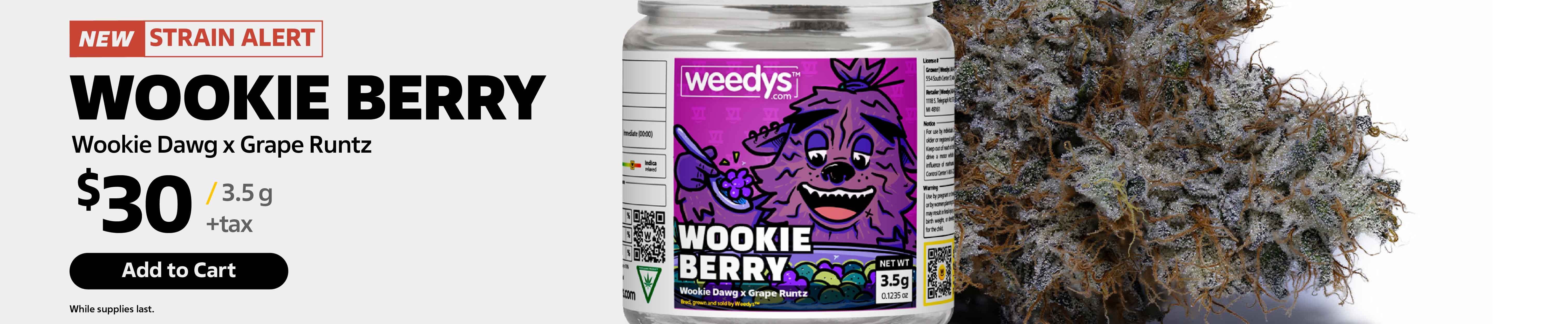 Weedys Wookie Berry Desktop Banner