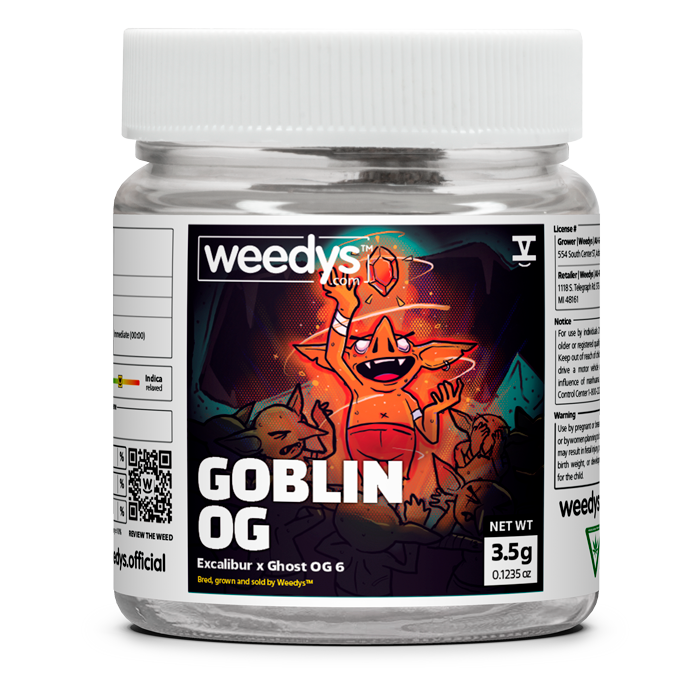 Max Pack 2.5 Oz - Weedys Goblin OG Eighth