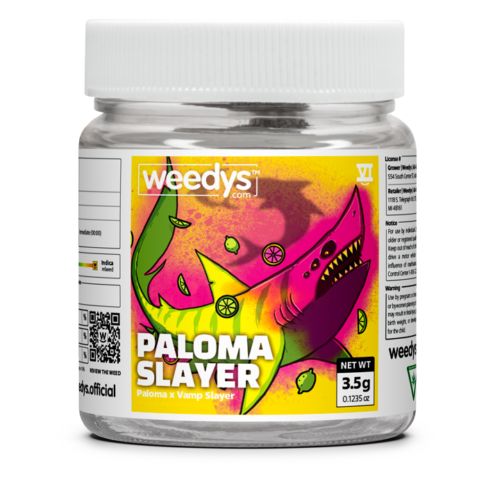 Weedys Paloma Slayer Eighth Jar