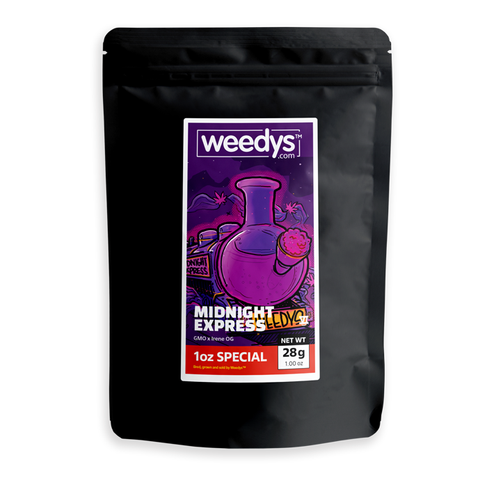 Weedys Midnight Express 1 oz Special Ounce Mylar