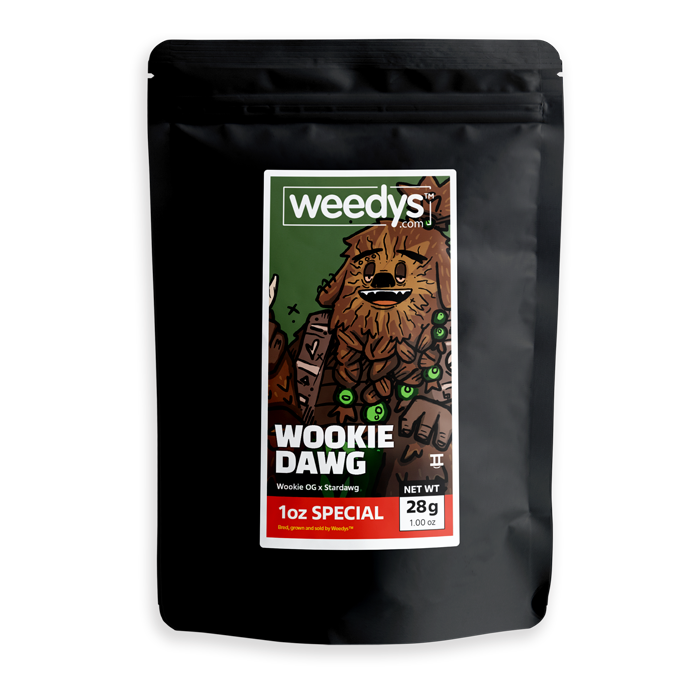 Weedys Wookie Dawg 1 oz Special Ounce Mylar