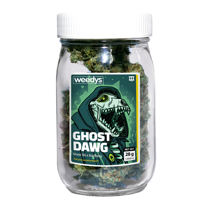 Weedys Ghost Dawg Stash Jar
