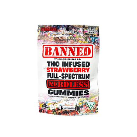 Banned THC Infused Strawberry Nerdless Gummies Banned THC Infused Strawberry Nerdless Gummies