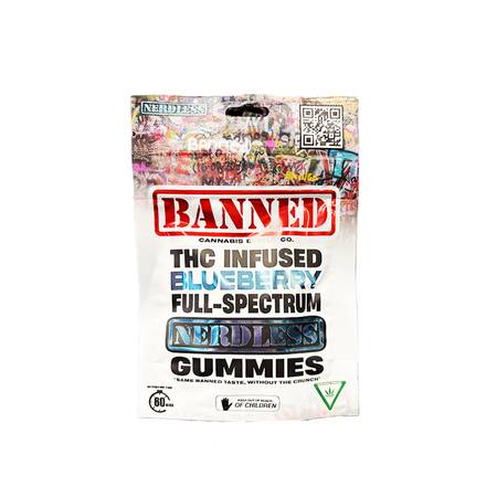 Banned THC Infused Blueberry Nerdless Gummies