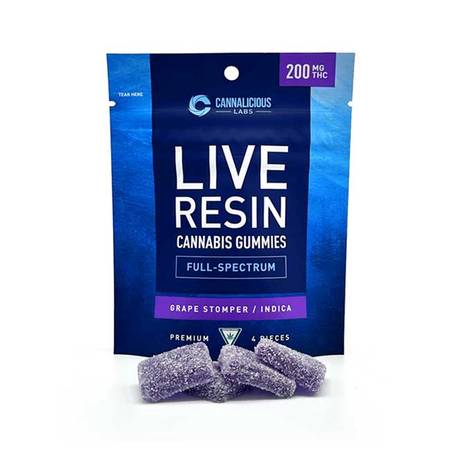 Cannalicious Live Resin Grape Stomper Gummies