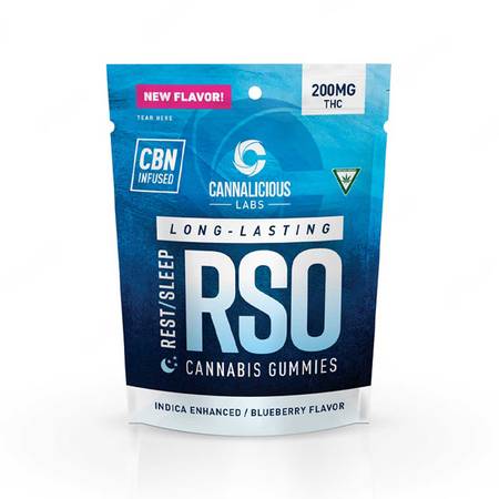 Cannalicious Rest Sleep RSO Blueberry Gummies