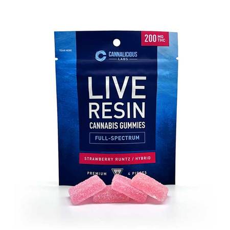 Cannalicious Live Resin Strawberry Runtz Gummies