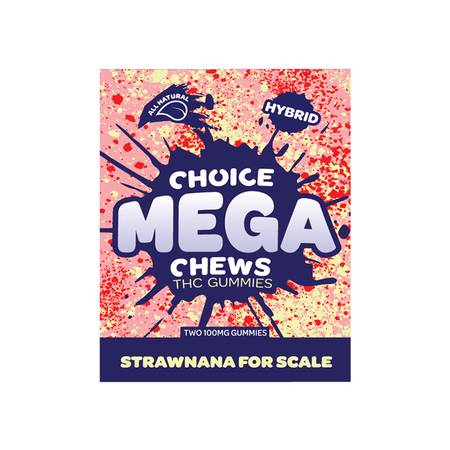 Choice Mega Strawnana For Scal Gummies