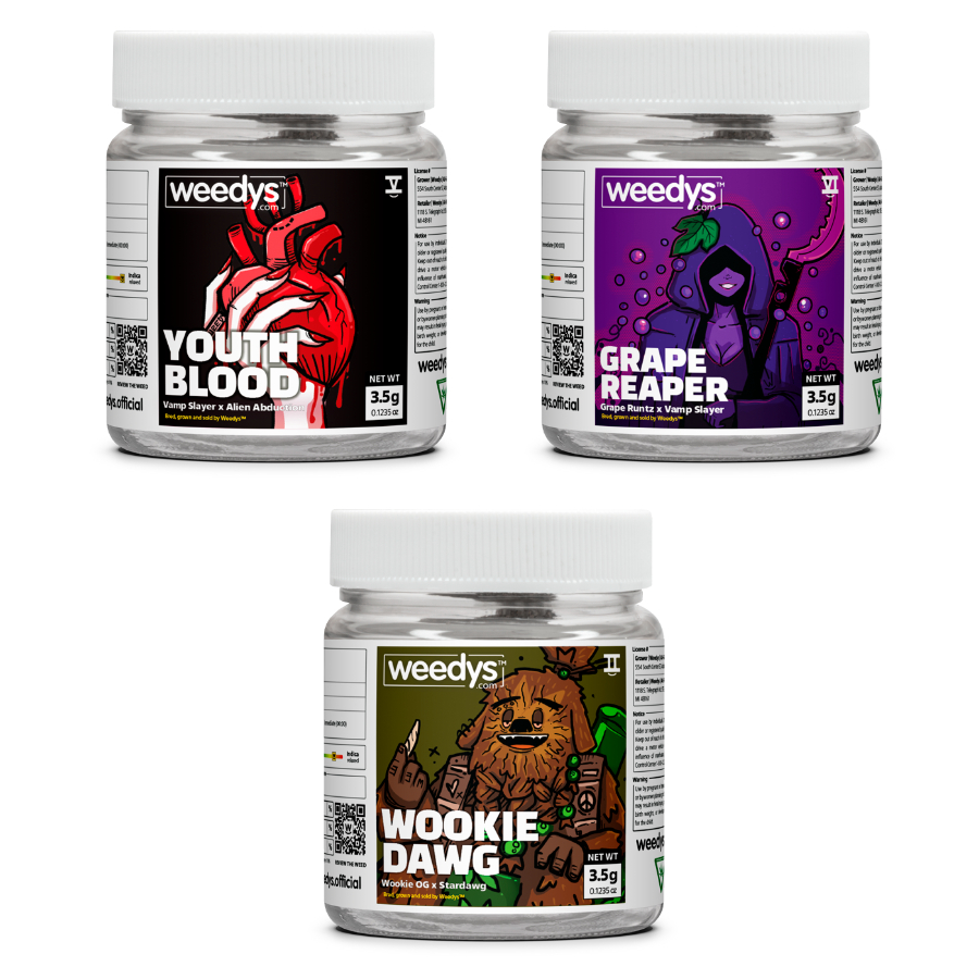 Top Indica 7-28-25 - Weedys Bundle Pack