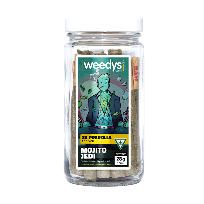 Weedys Mojito Jedi 28 preroll jar