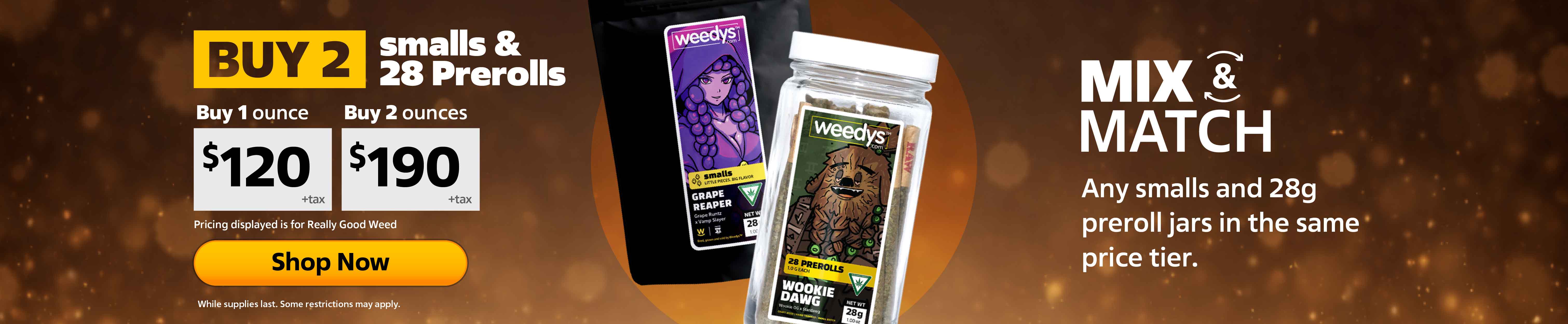 Weedys NYE smalls and 28pr Banner desktop