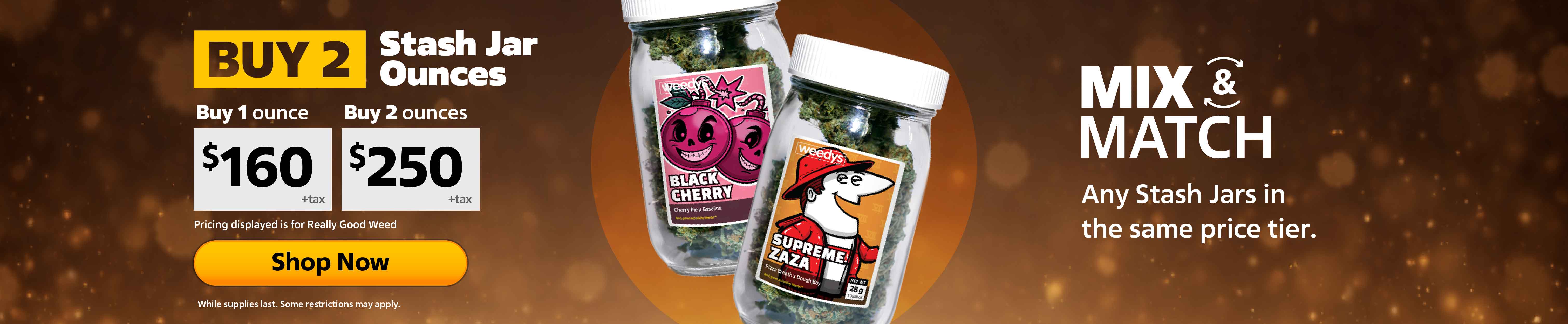 Weedys NYE Stash Jar Deal banner desktop